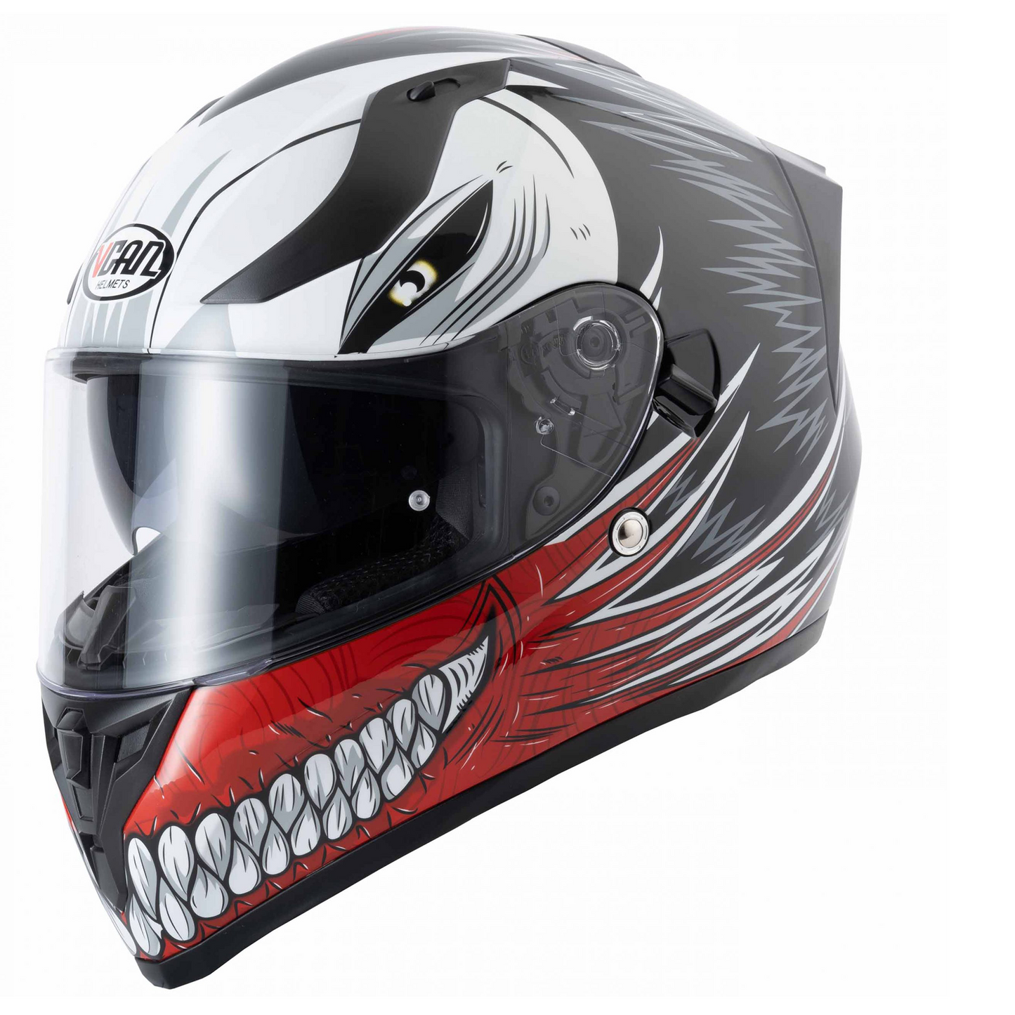 Vcan V128 - Hollow Red - Free Dark Visor