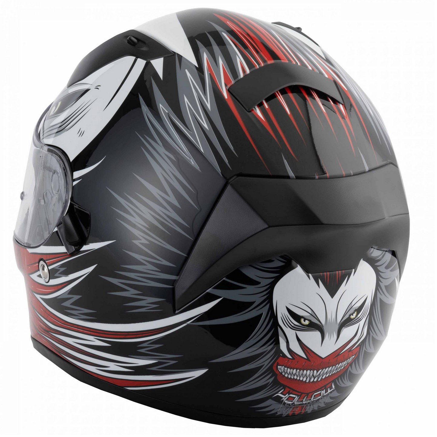 Vcan V128 - Hollow Red - Free Dark Visor