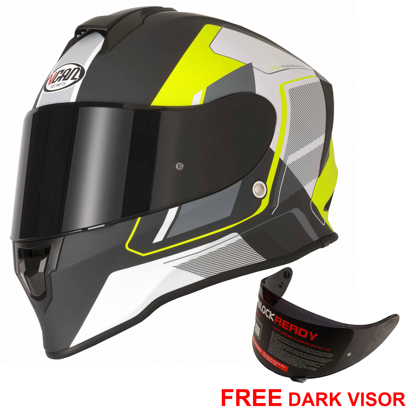 Vcan V151 - Pulsar Yellow - Free Dark Visor