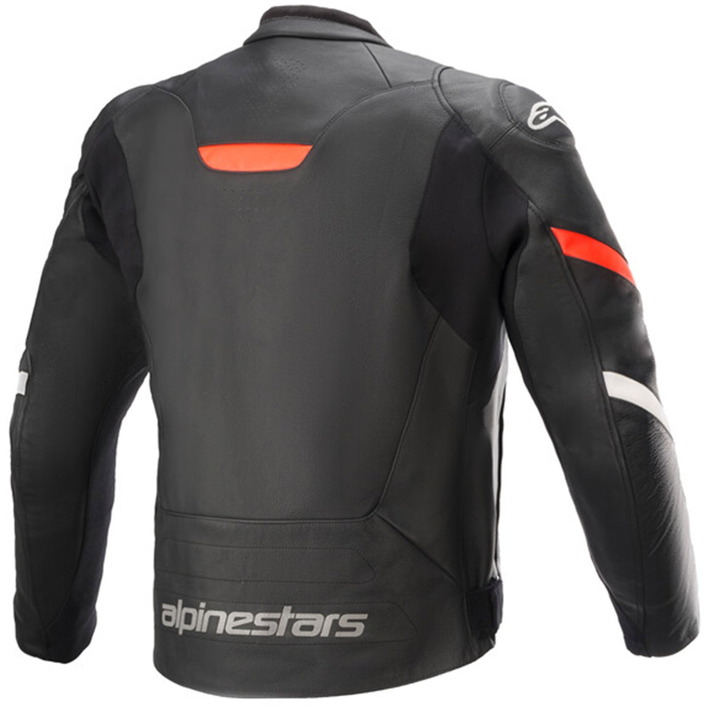 Alpinestars Alpinestars Faster V2 Leather Jacket - Black/Red Flo - Side View