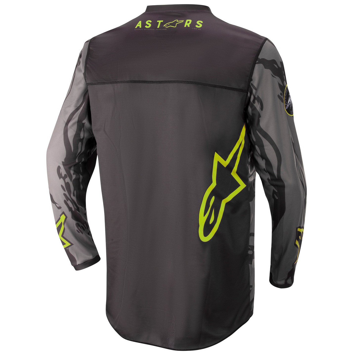 Alpinestars Alpinestars Racer Tactical Motorcross Jersey - Black/Grey Camo/Yellow Flo (1154) - Side View