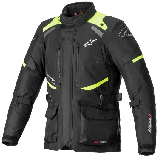Alpinestars Andes V3 Drystar Textile Jacket - Black/Yellow Flo
