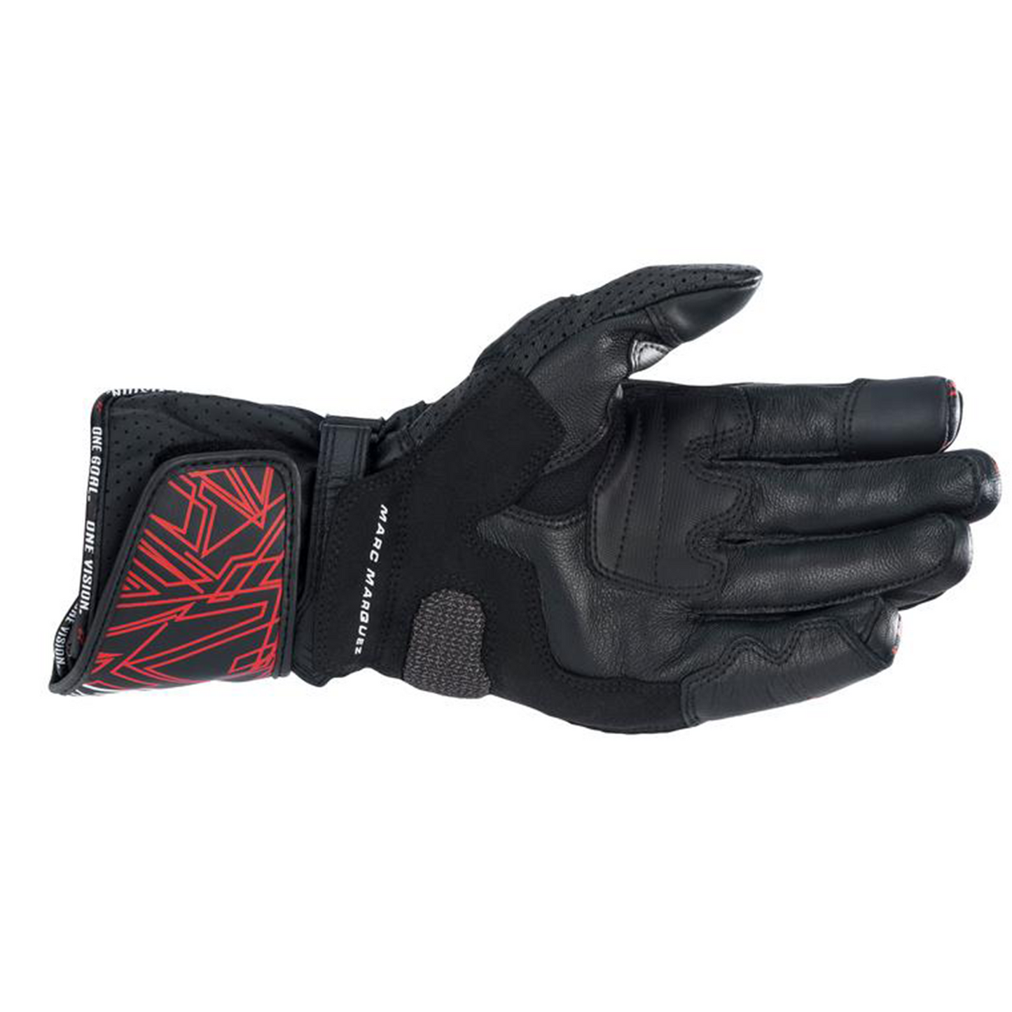 Alpinestars Alpinestars MM93 Twin Ring V2 Leather Gloves - Black/Bright Red - Side View