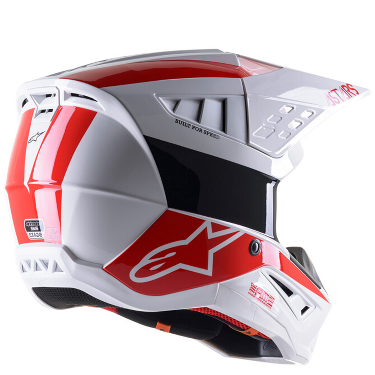 Alpinestars Alpinestars S-M5 Bond - White/Red Glossy (2032) - Side View