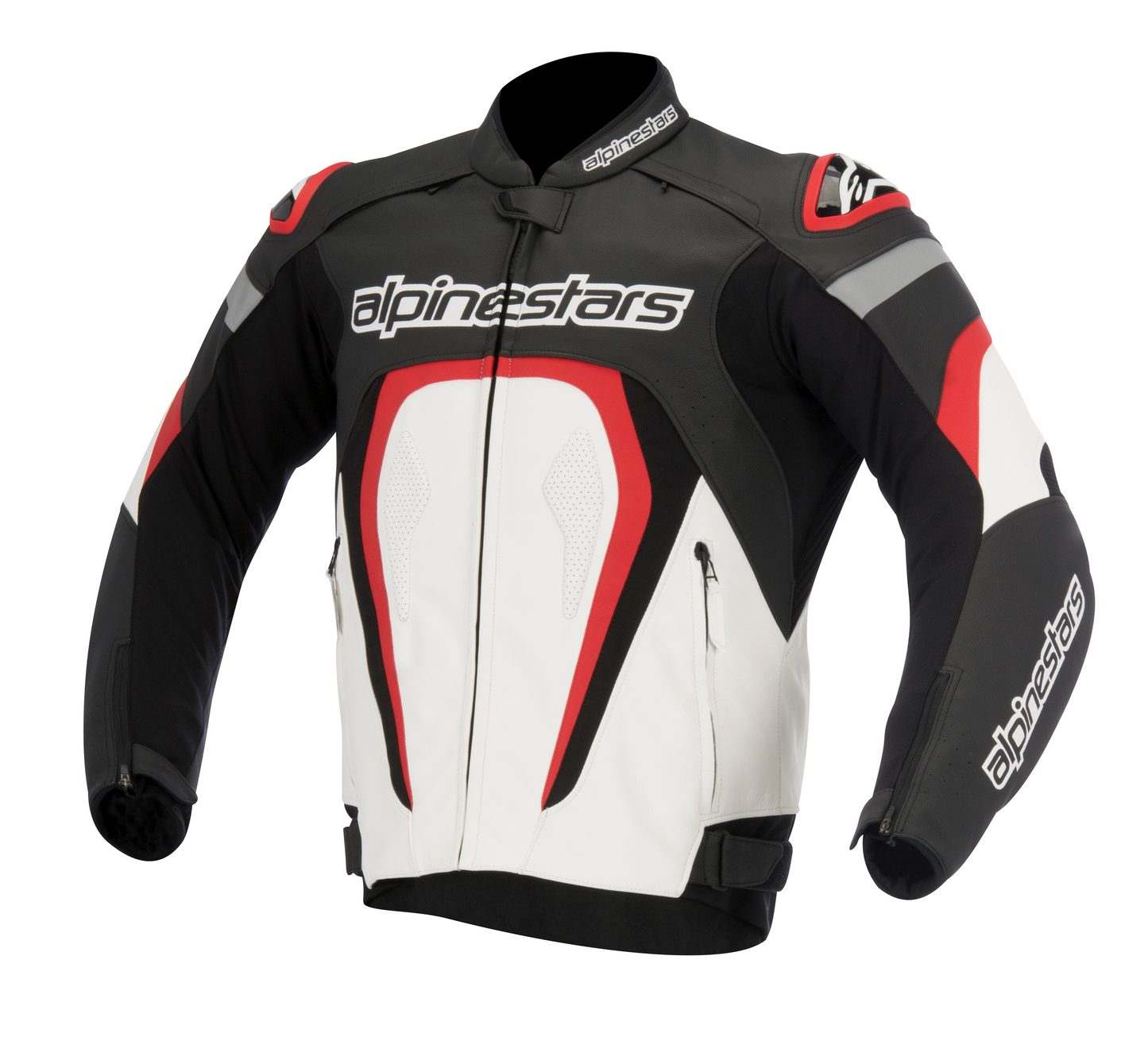 Alpinestars Alpinestars Motegi Jacket - Black/White/Red - Front View