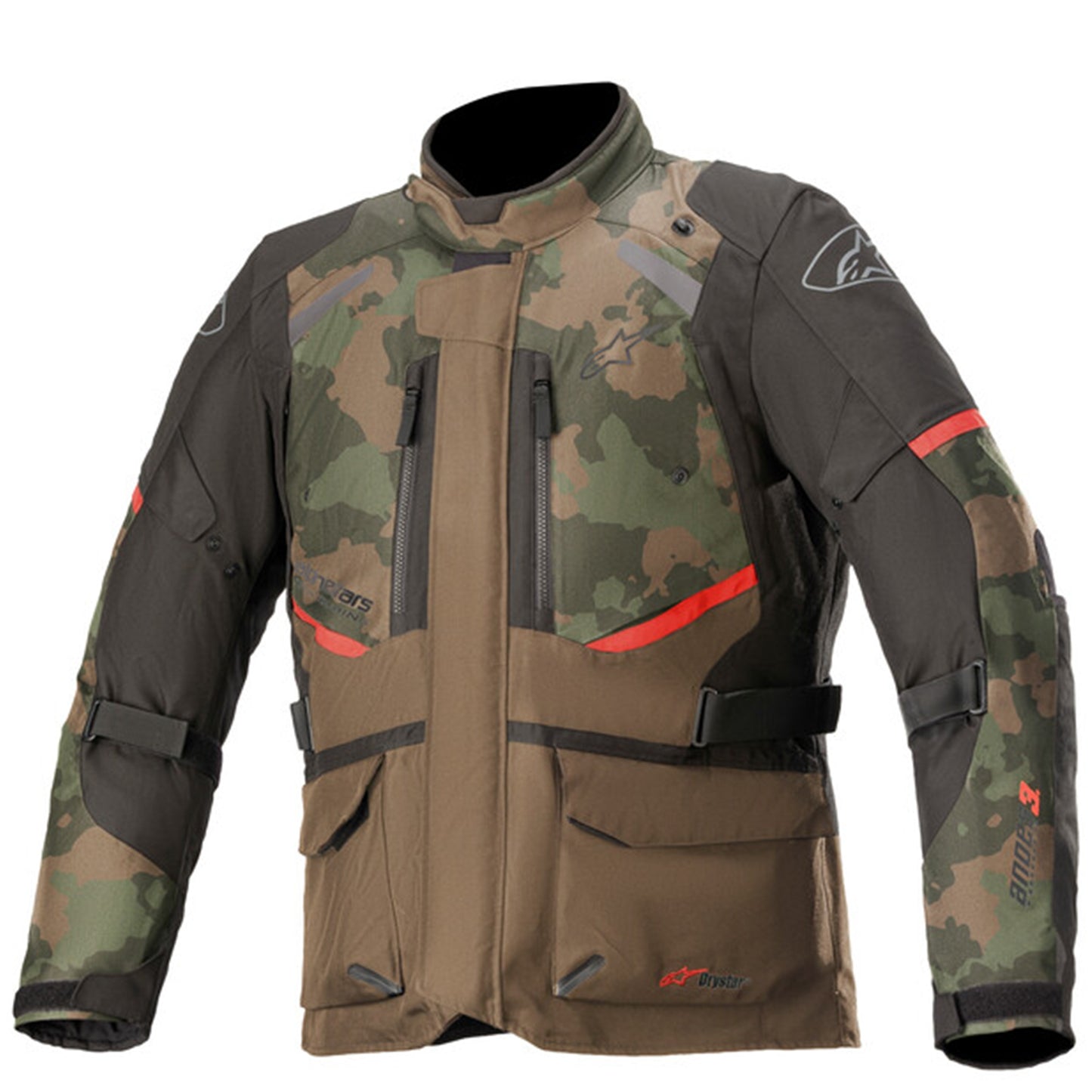 Alpinestars Alpinestars Andes V3 Drystar Textile Jacket - Dark Khaki/Camo - Front View
