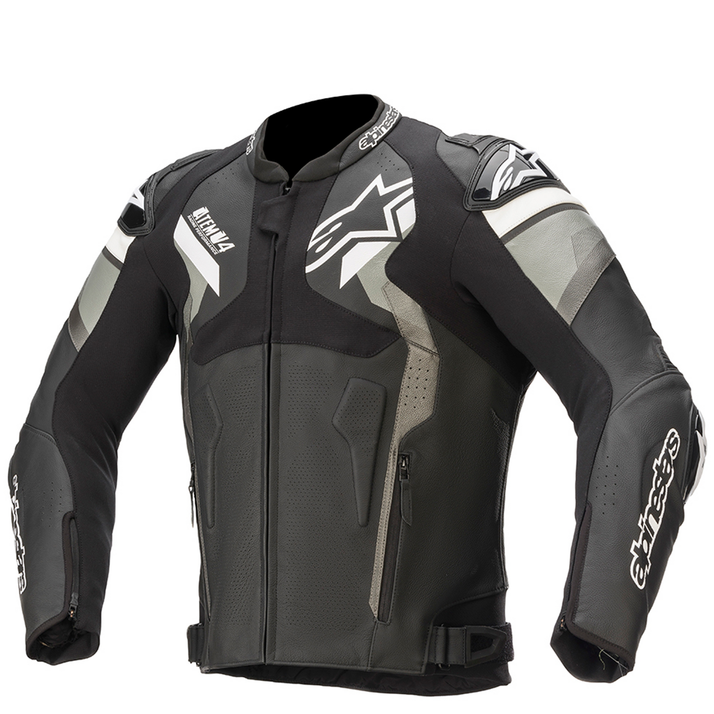 Alpinestars Atem V4 Leather Jacket - Black/Grey/White