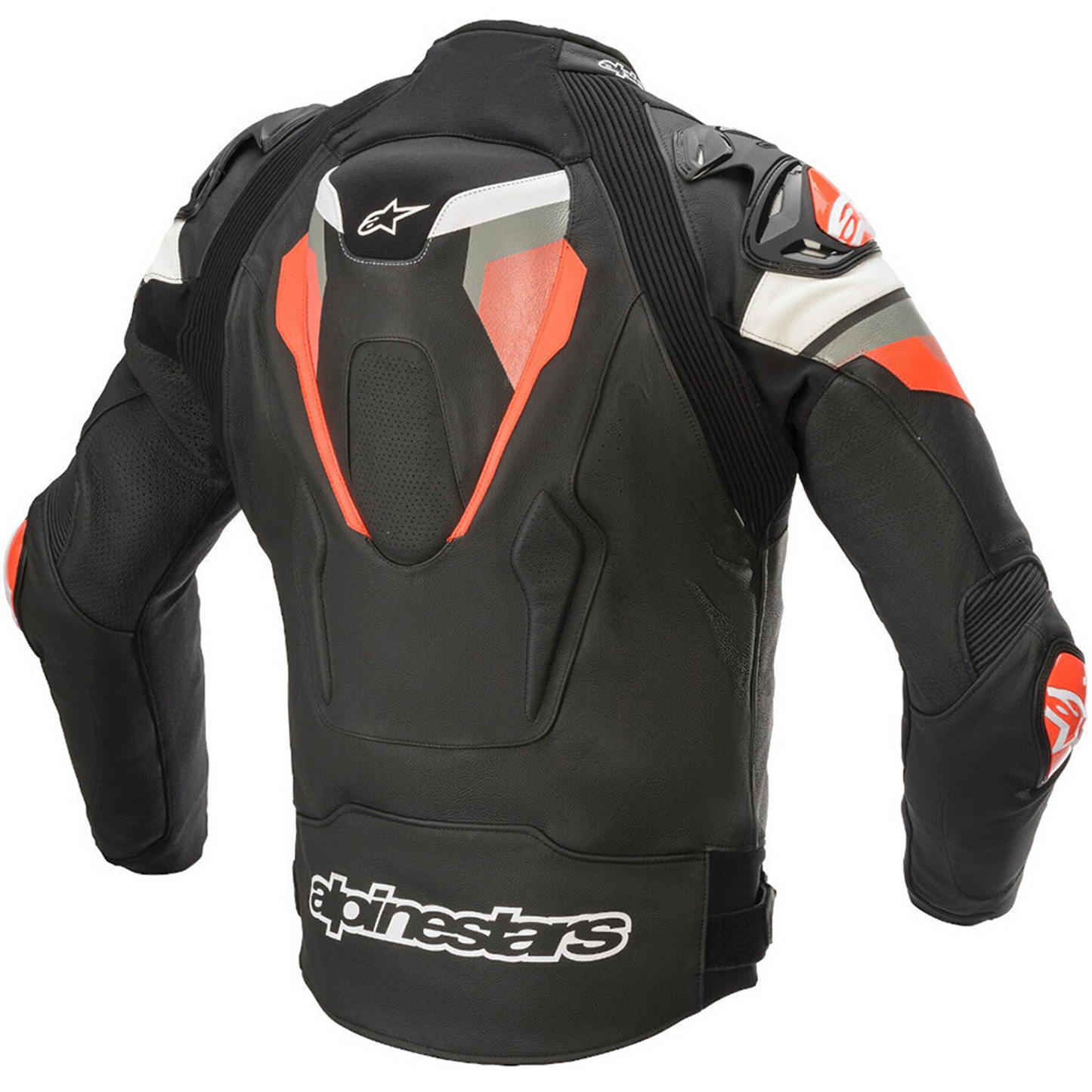 Alpinestars Alpinestars Atem V4 Leather Jacket - Black/Grey/Red Flo - Side View