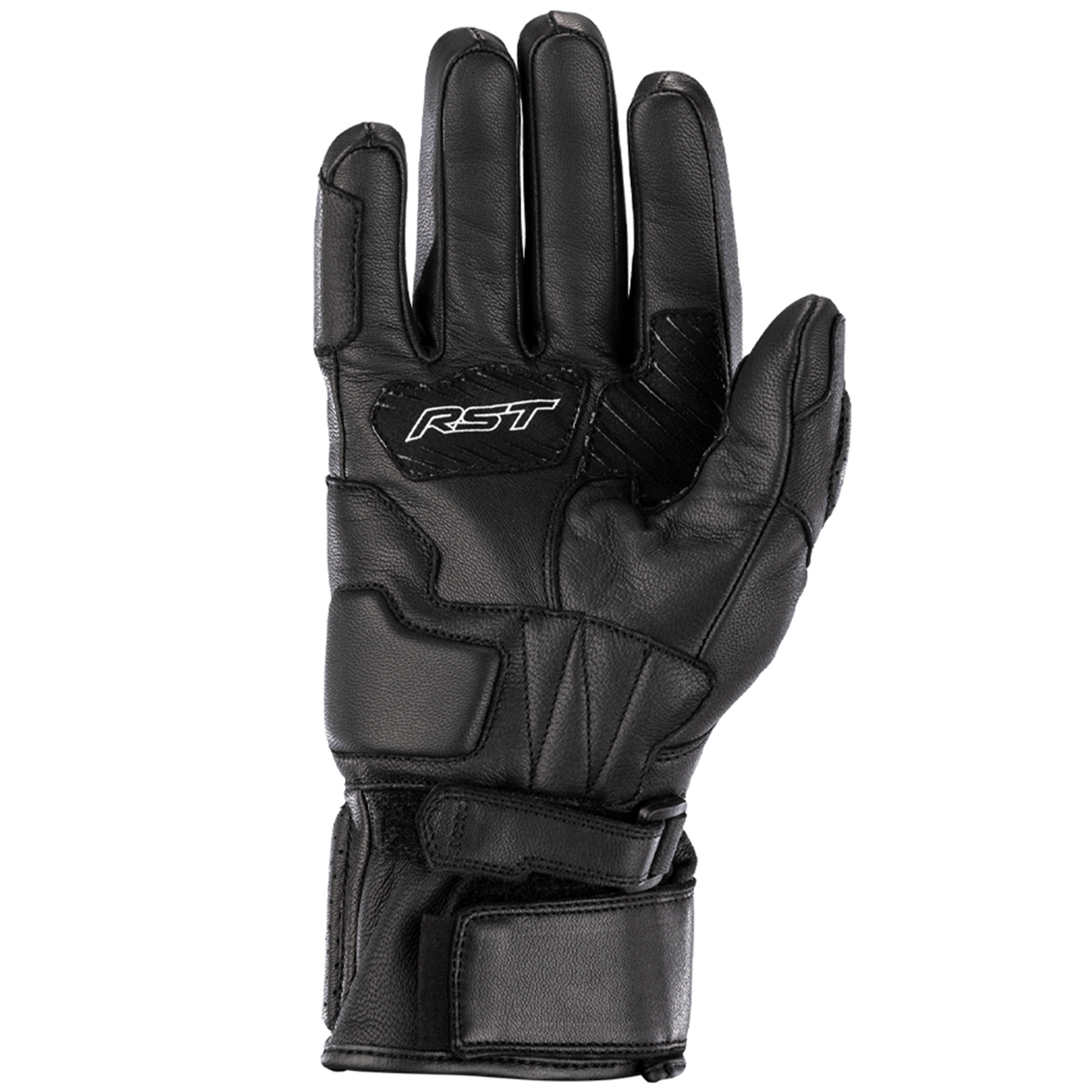 RST Turbine Leather Riding Gloves - CE APPROVED - Black
