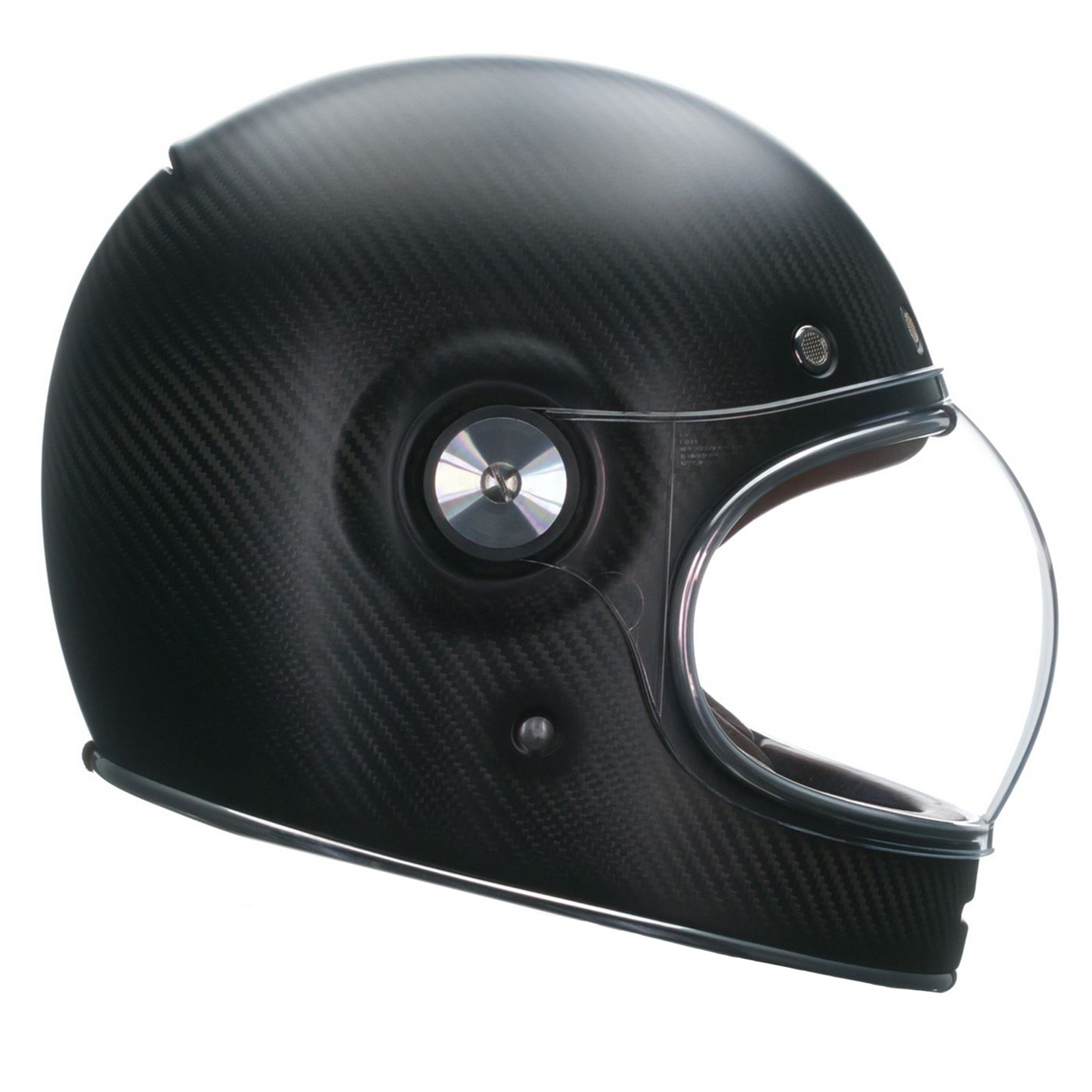 Bell Bell Bullitt Carbon - Matt Black - Includes Dark Visor - Side View