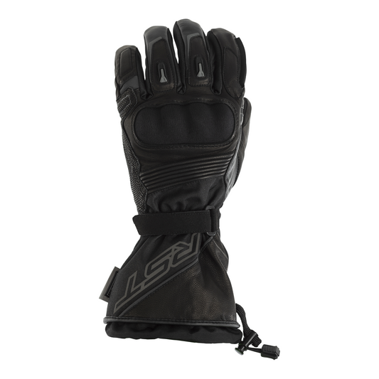 RST Paragon Leather Waterproof Riding Gloves - CE Approved - Black