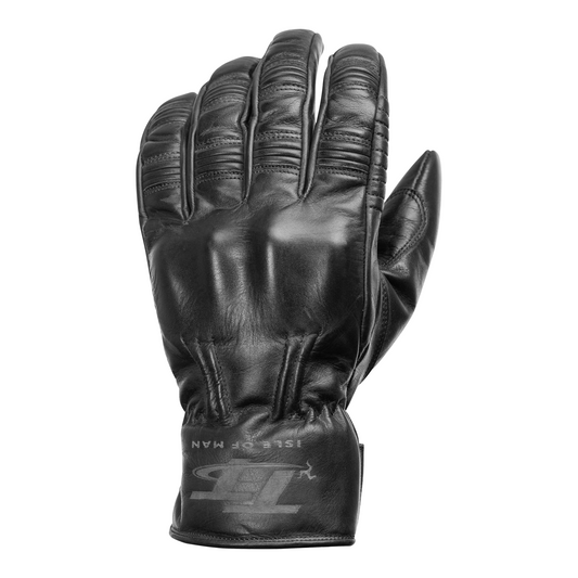 RST IOM TT Hillberry Classic Leather Riding Gloves - CE APPROVED - Black