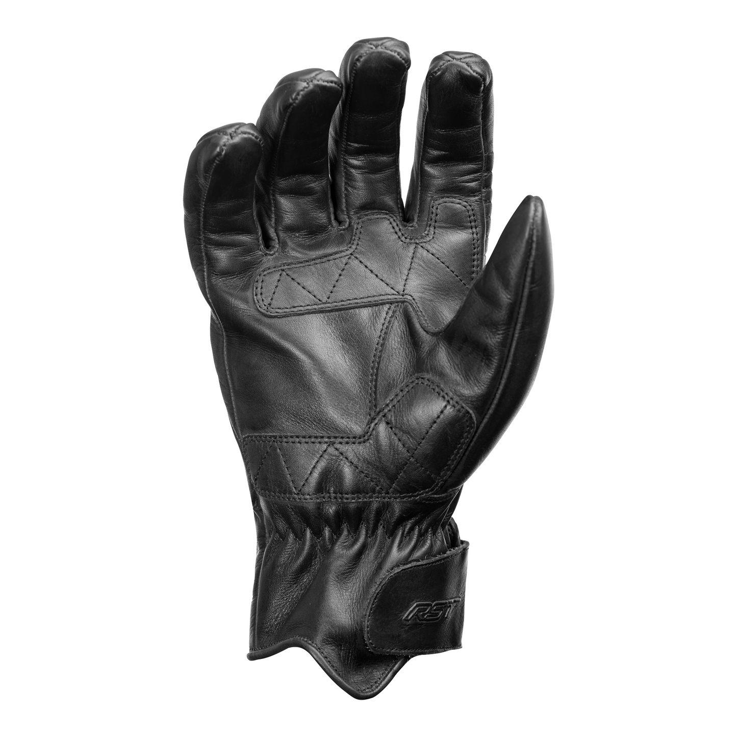RST RST IOM TT Hillberry Classic Leather Riding Gloves - CE APPROVED - Black - Side View