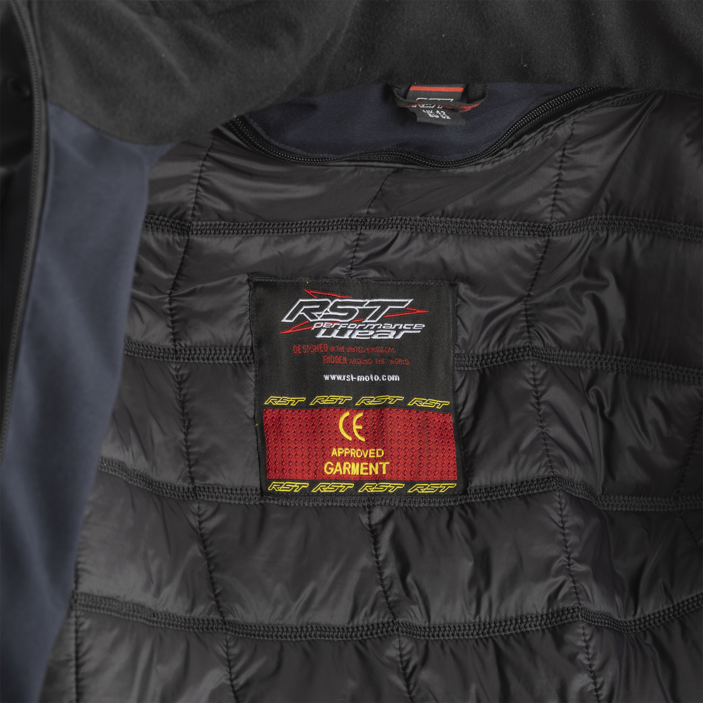 RST RST Shoreditch Textile Riding Jacket - CE APPROVED - Petrol - Interior View