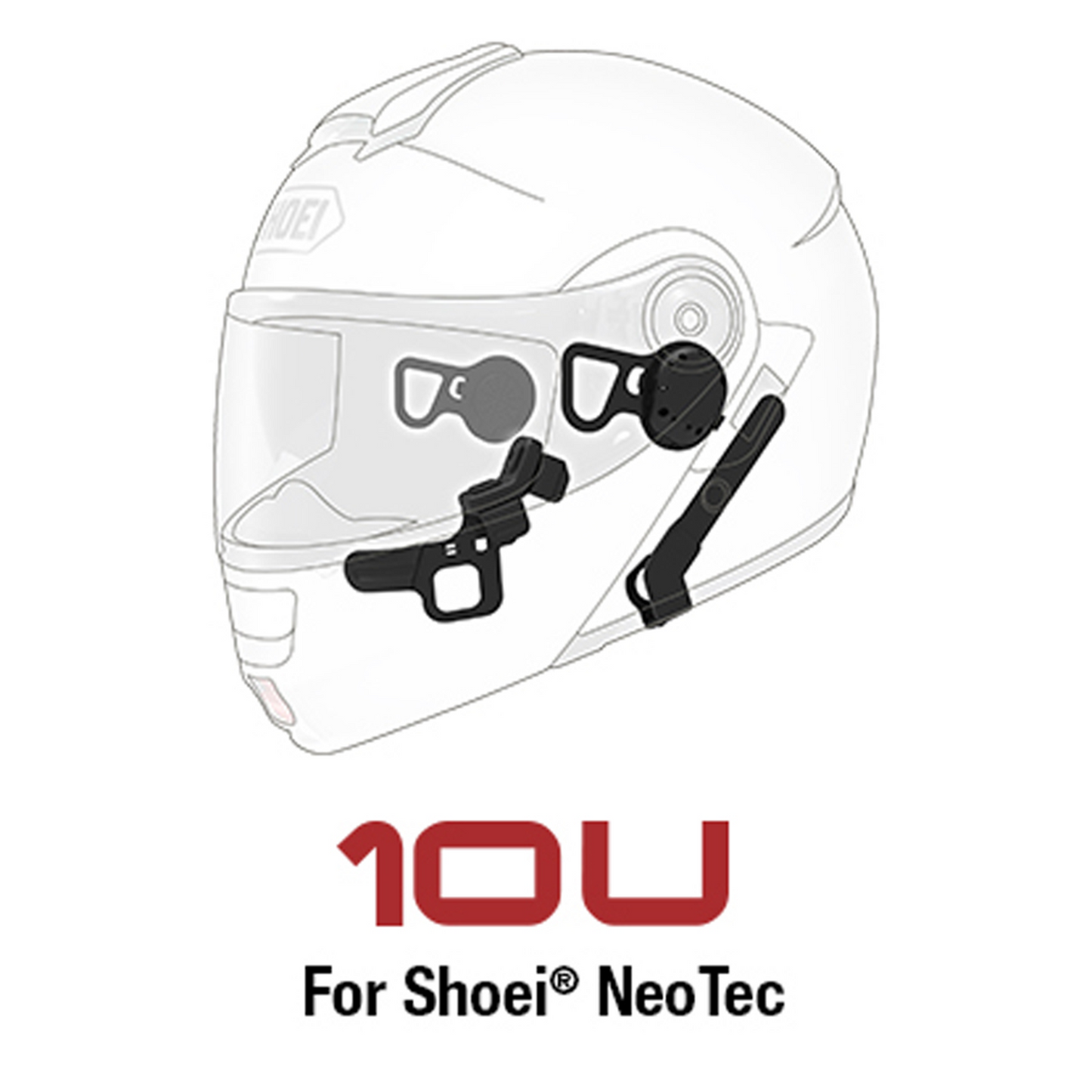 Sena Sena BLuetooth Communication System Handlebar RC4 Remote for Shoei Neotec 10U-SH-12 - Front View