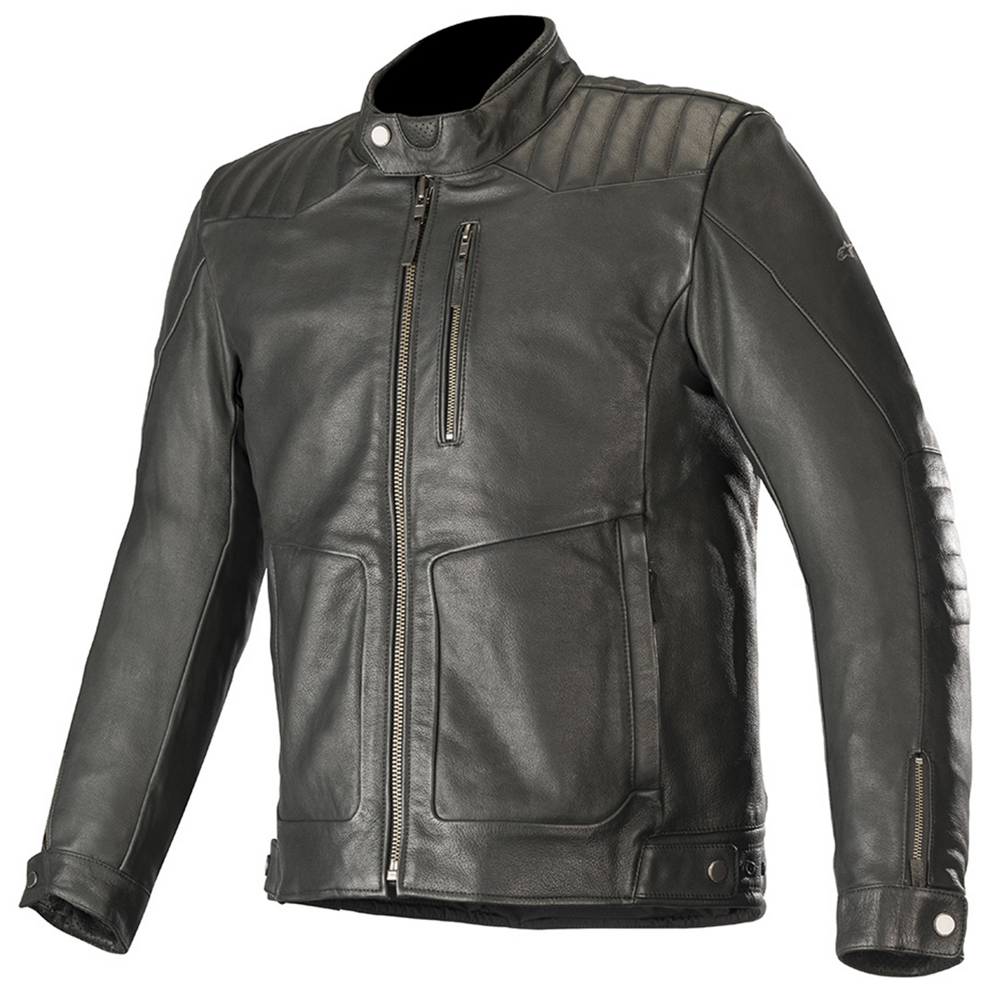 Alpinestars Alpinestars Crazy Eight Leather Jacket - Black - Front View