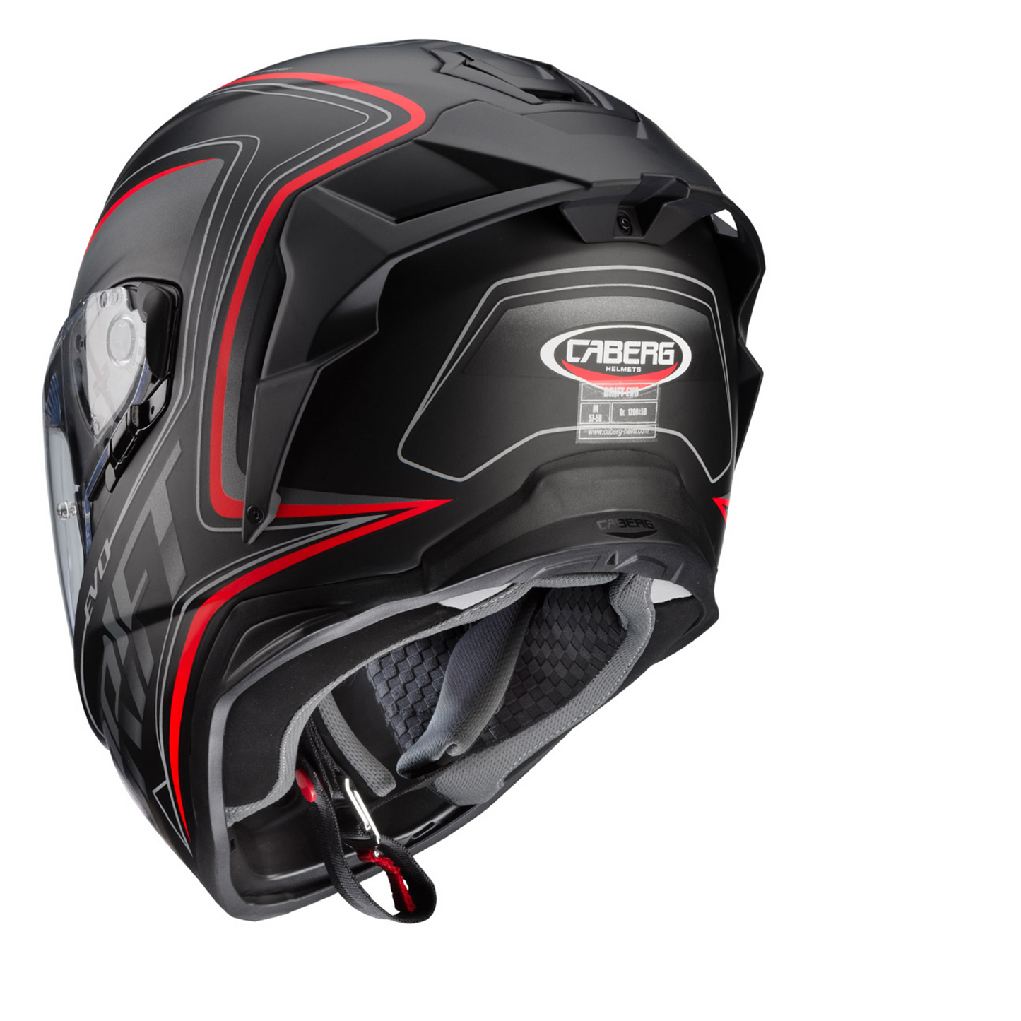 Caberg Drift Evo Integra - Matt Black/Anthracite/Red Fluo