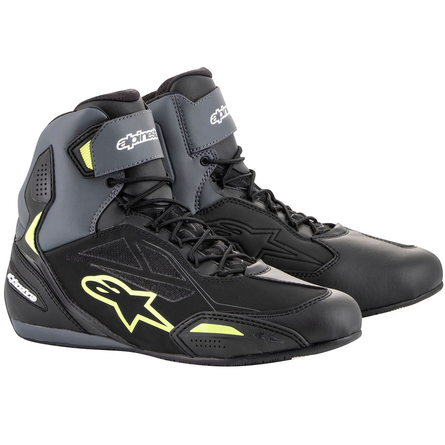 Alpinestars Faster-3 Drystar Shoes - Black/Grey/Flo Yellow