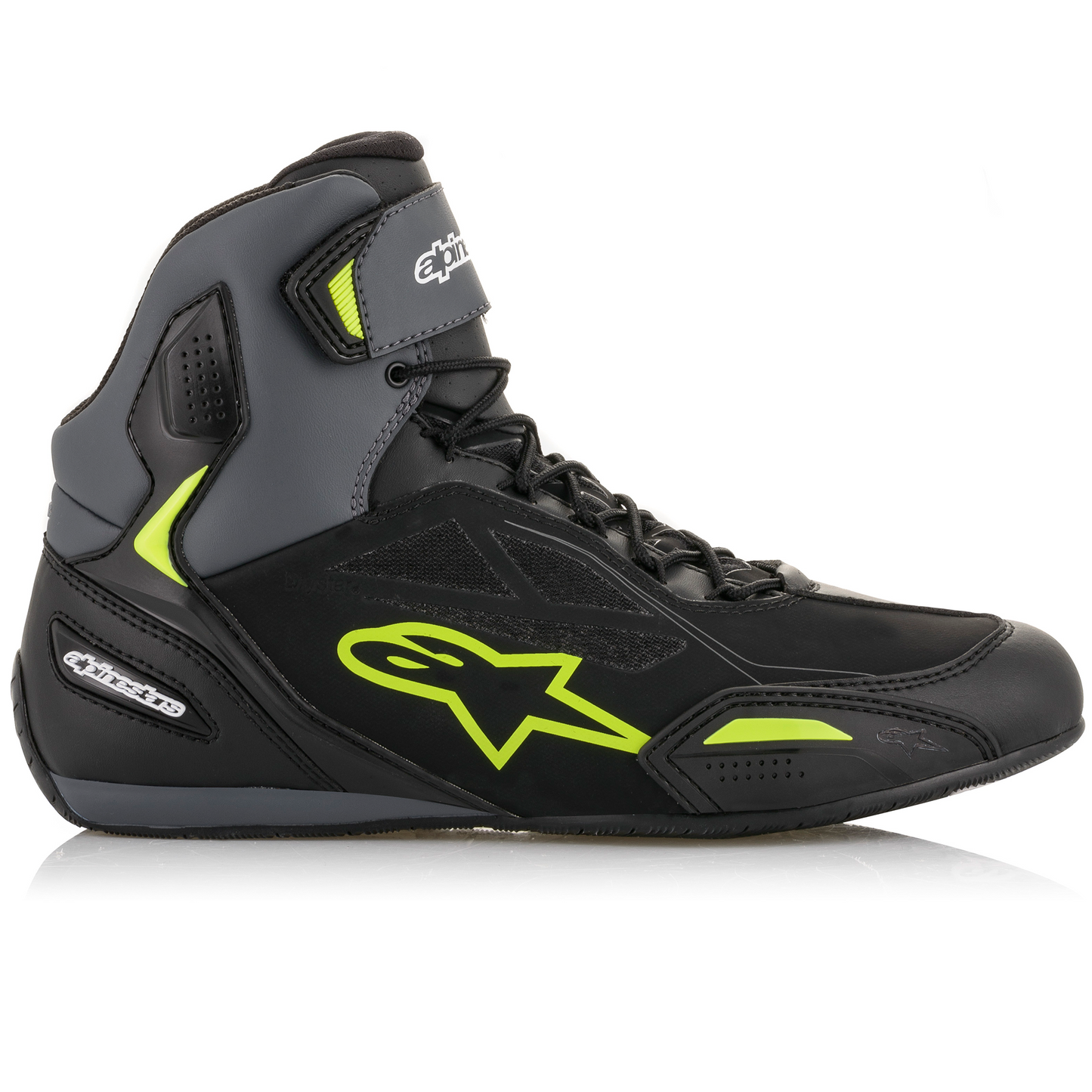 Alpinestars Faster-3 Drystar Shoes - Black/Grey/Flo Yellow