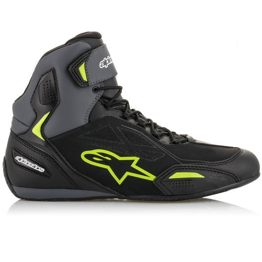 Alpinestars Faster-3 Drystar Shoes - Black/Grey/Flo Yellow