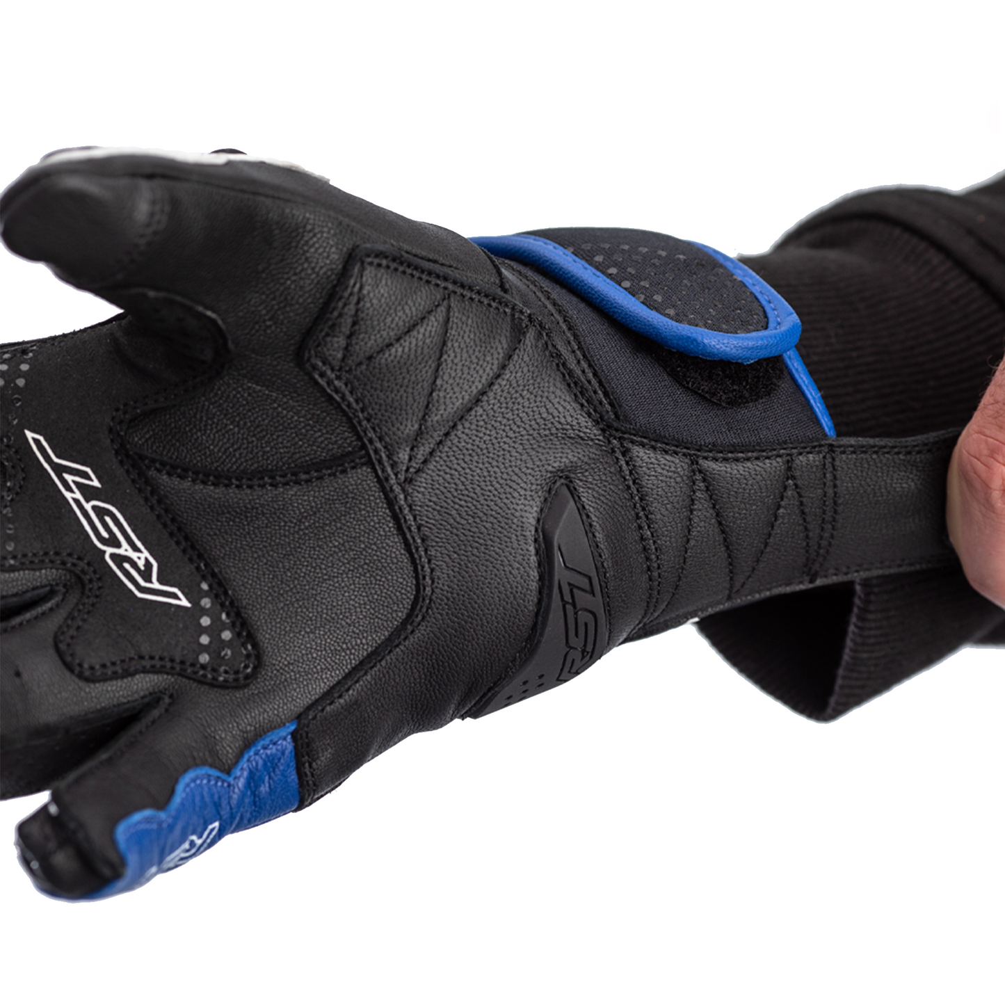 RST Freestyle 2 Leather Riding Gloves - CE APPROVED - Blue