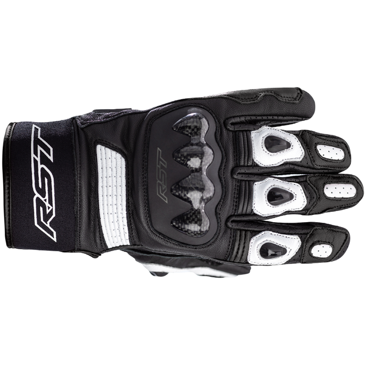 RST Freestyle 2 Leather Riding Gloves - CE APPROVED - White