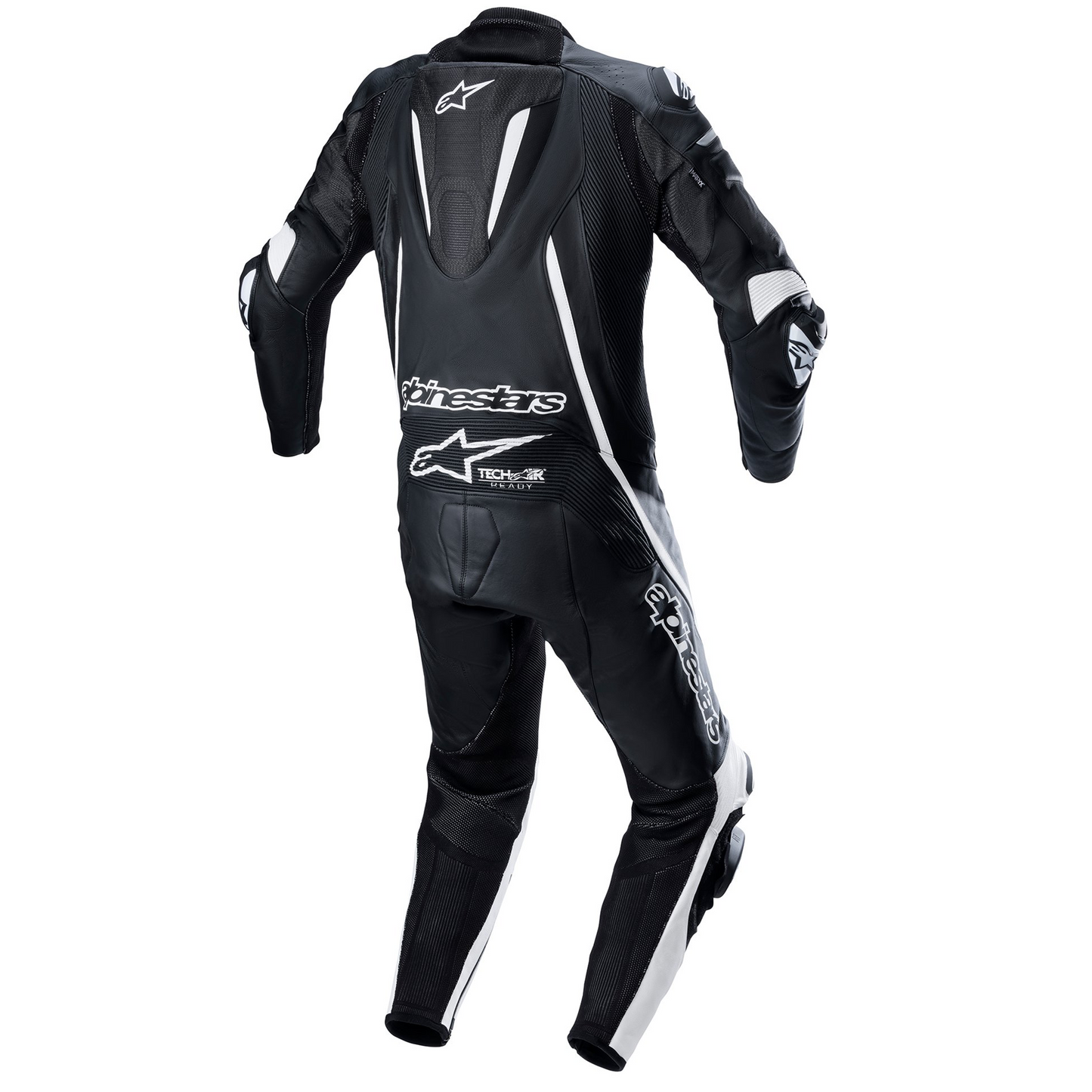 Alpinestars Alpinestars Fusion 1 Piece Leather Suit - Black/White - Side View