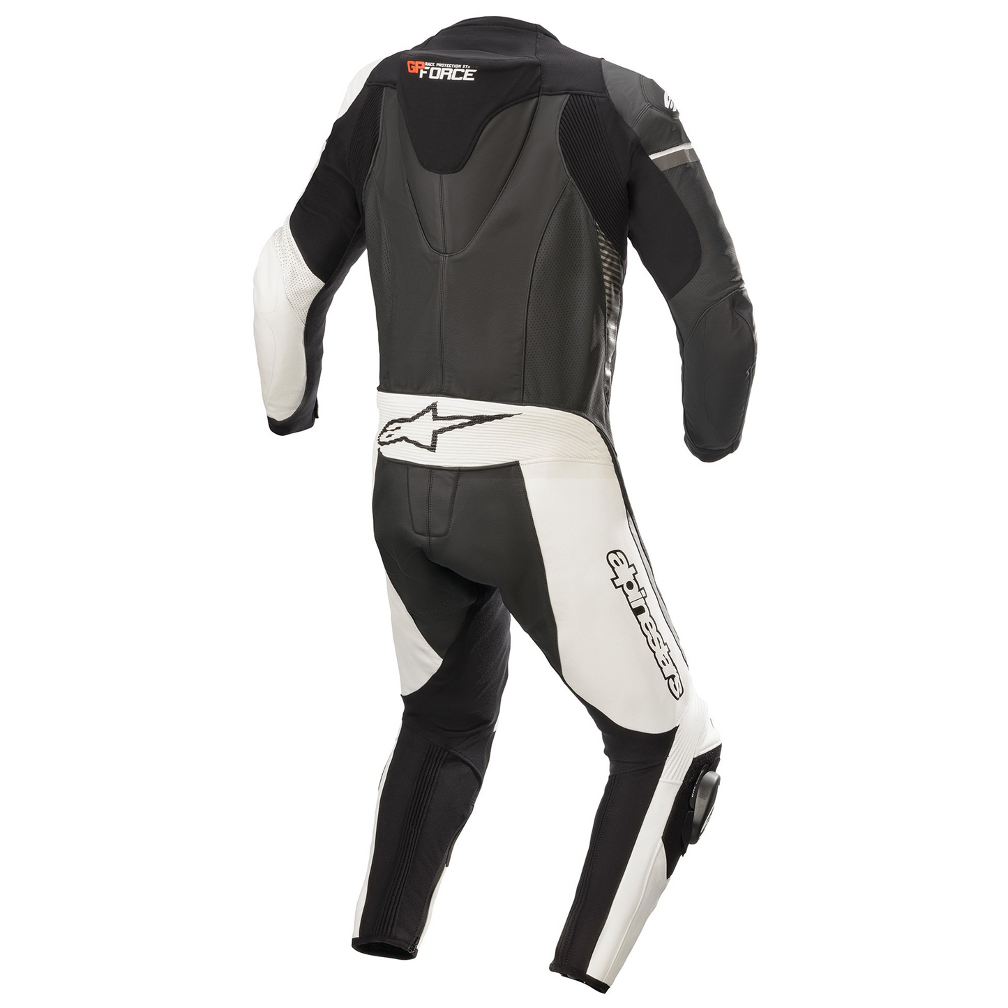 Alpinestars Alpinestars GP Force Phantom 1 Piece Leather Suit - Blk/Whi/Met Grey - Side View