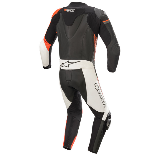 Alpinestars GP Force Phantom 1 Piece Leather Suit - Blk/Whi/Red Flo
