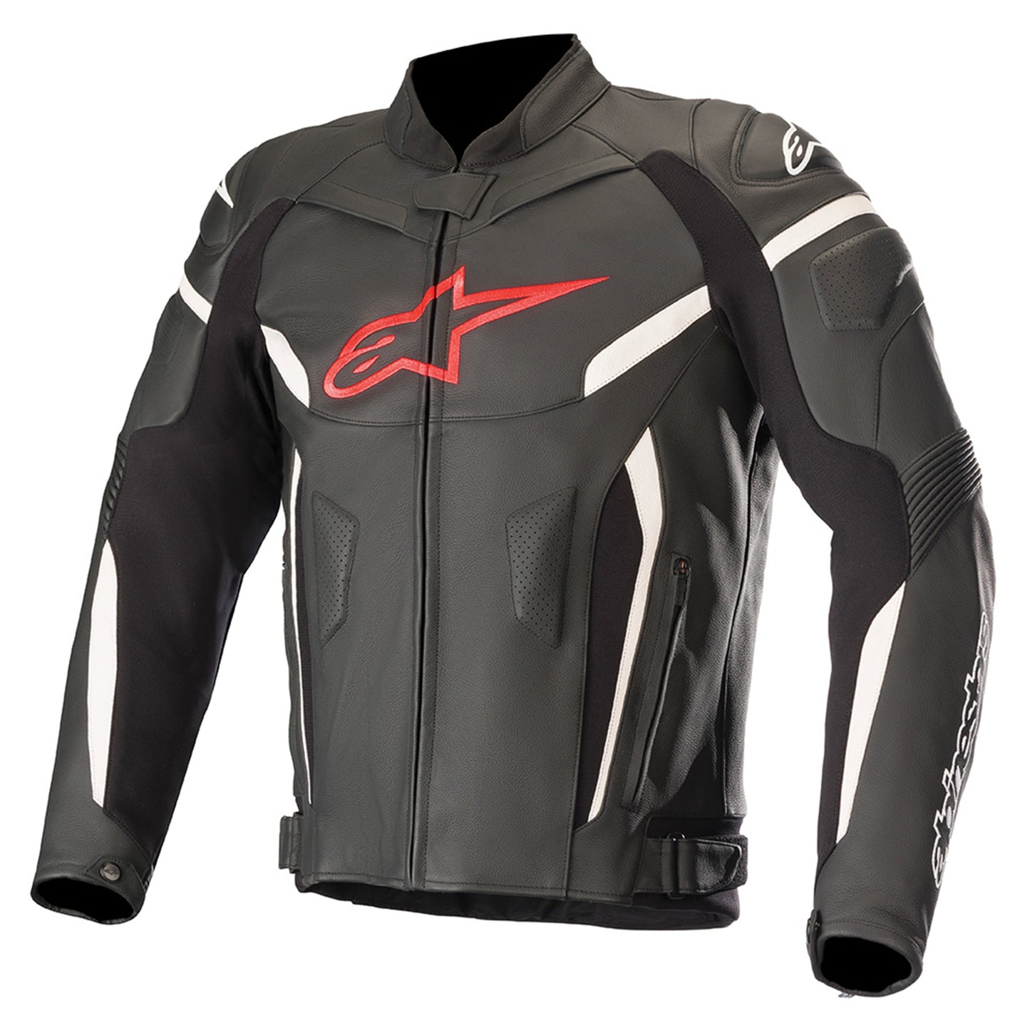 Alpinestars Alpinestars GP Plus R V2 Leather Jacket - Black/Red Flo - Front View