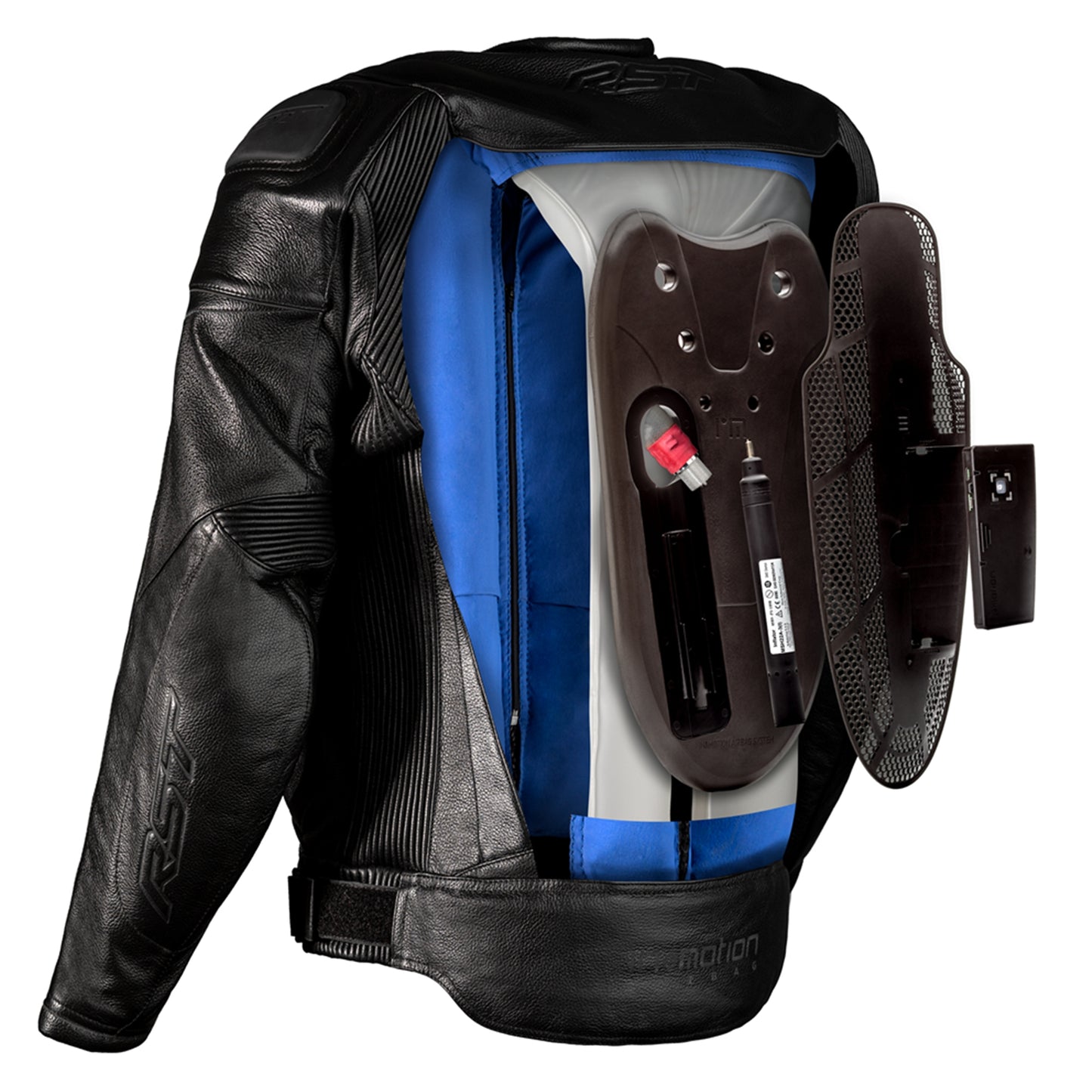 RST RST GT Airbag CE Men's Leather Riding Jacket - Black (2973) - View 9