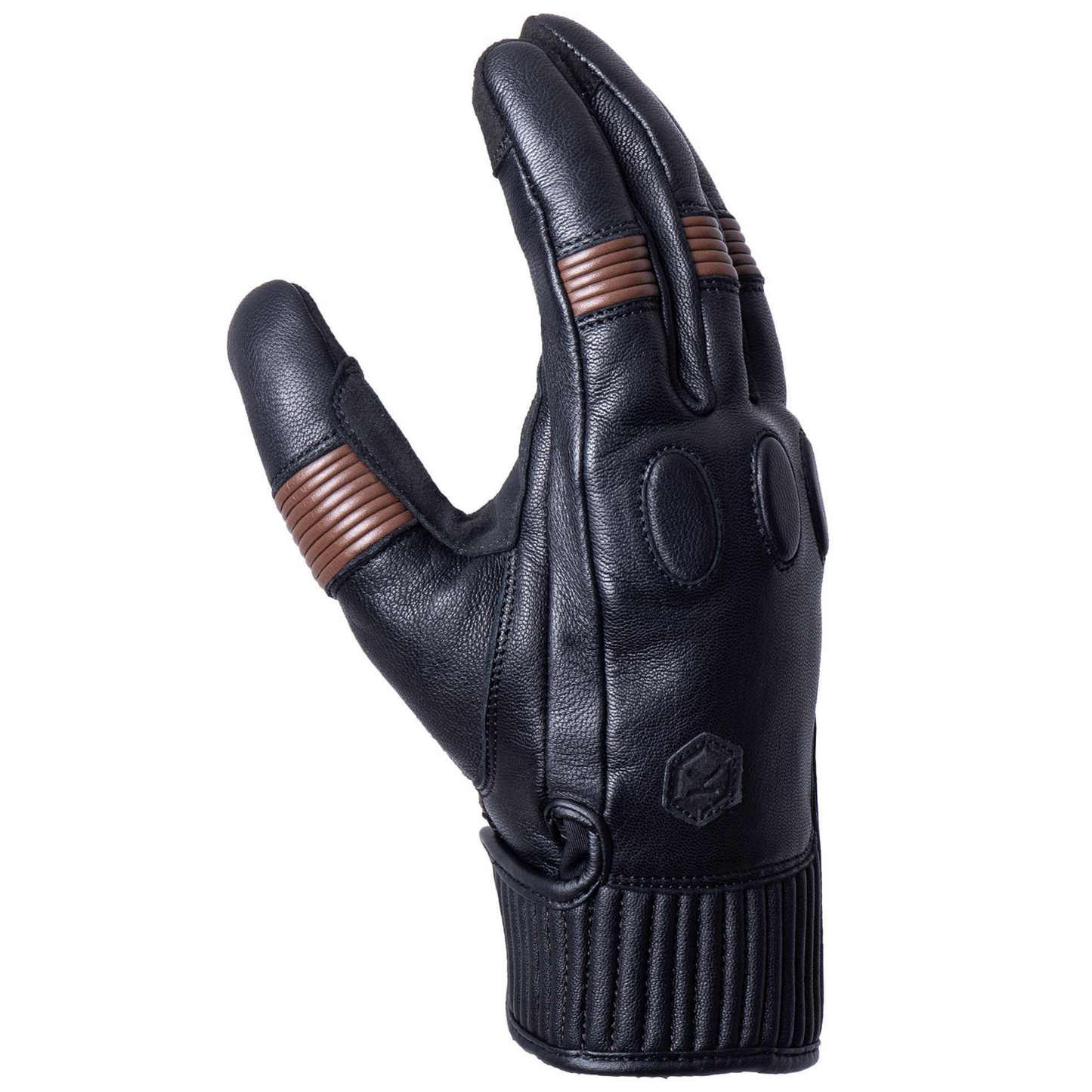Knox Knox Hanbury Black/Brown Gloves - View 7