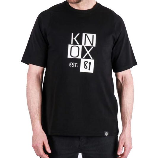 Knox Chequered T-Shirt - Black