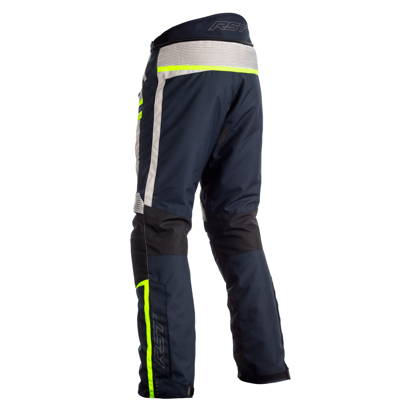 RST RST Maverick (CE) Ladies Textile - Regular Length - Jeans - Blue/Silver/Neon - Side View