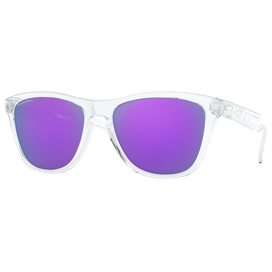 Oakley Frogskins Sunglasses (Polished Clear) Prizm Violet Lens