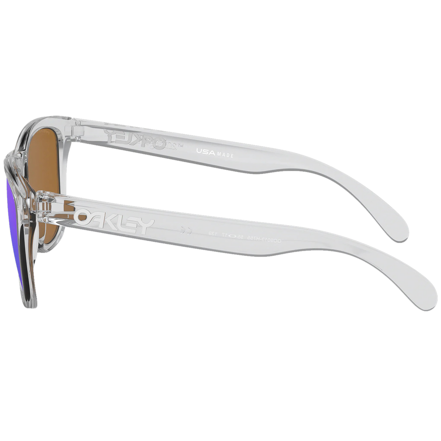 Oakley Frogskins Sunglasses (Polished Clear) Prizm Violet Lens