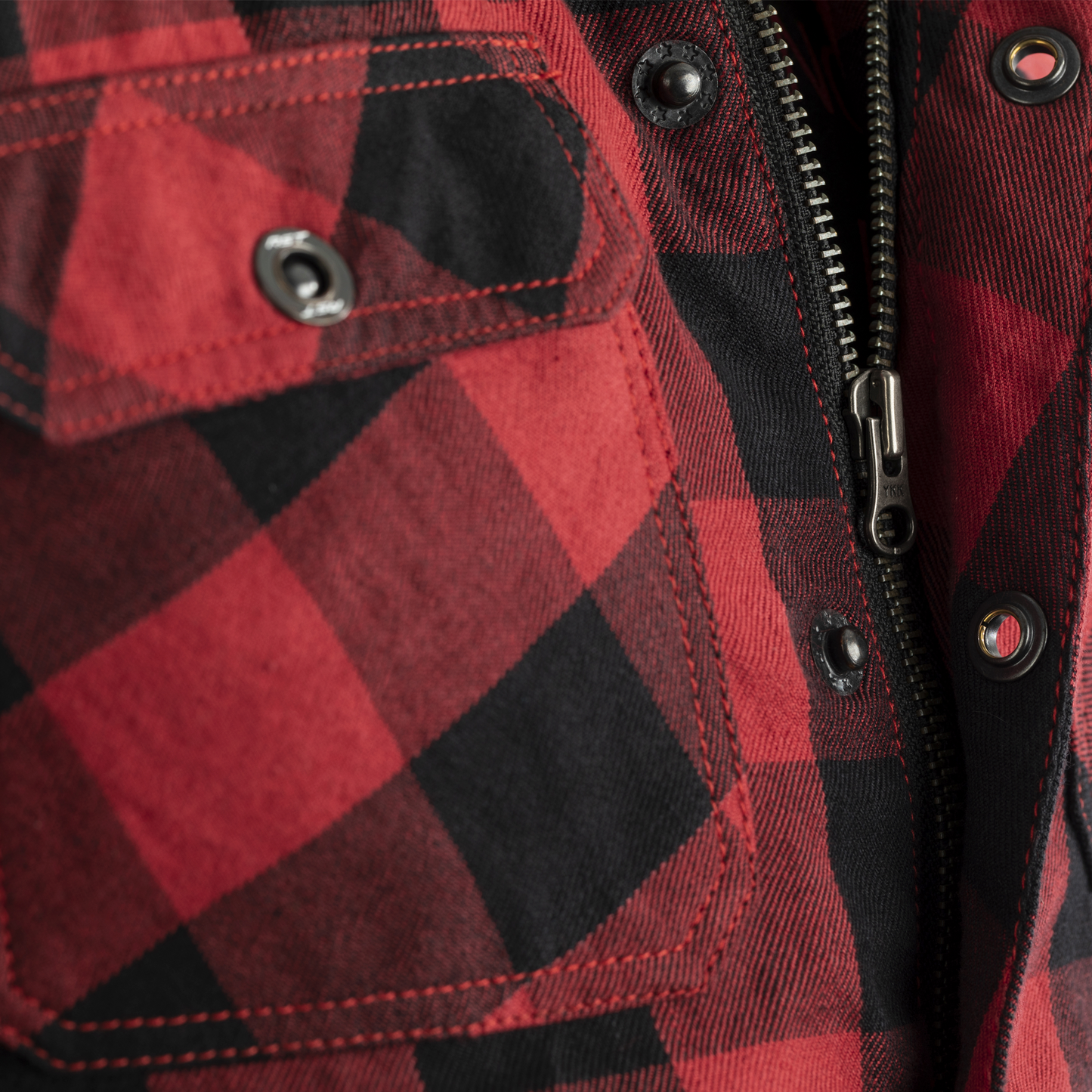RST Lumberjack Aramid Lined Textile Riding Shirt - CE APPROVED - Red
