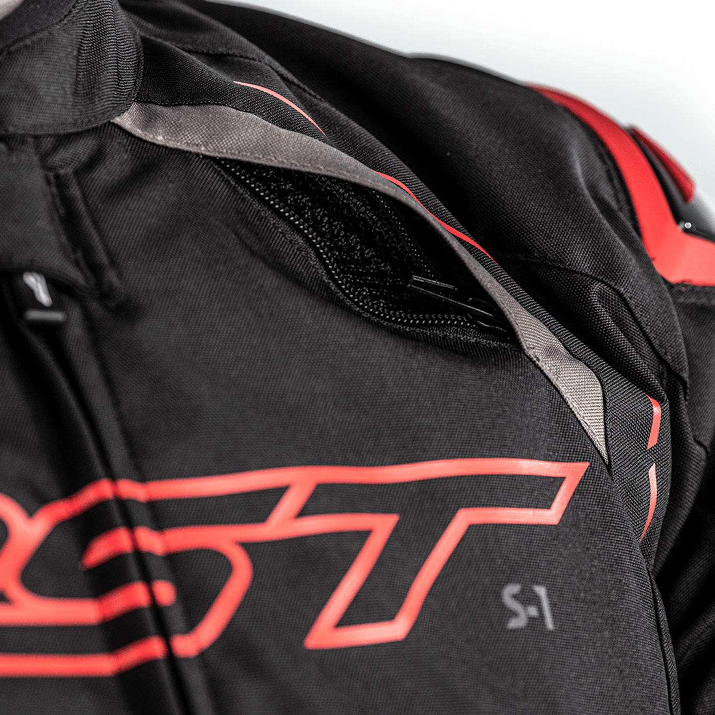 RST S1 CE Men's Textile Jacket - Grey Red (2559)