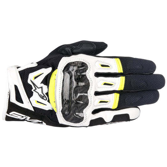 Alpinestars SMX-2 Air Carbon V2 Gloves - Black/White/Flo Yellow (125)