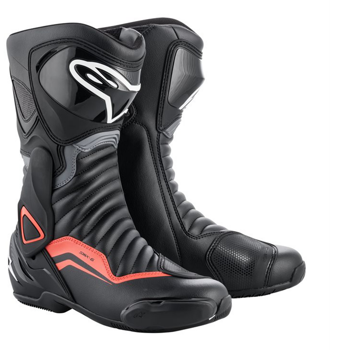 Alpinestars Alpinestars SMX-6 V2 Boots - Black/Grey/Flo Red - (1130) - Side View