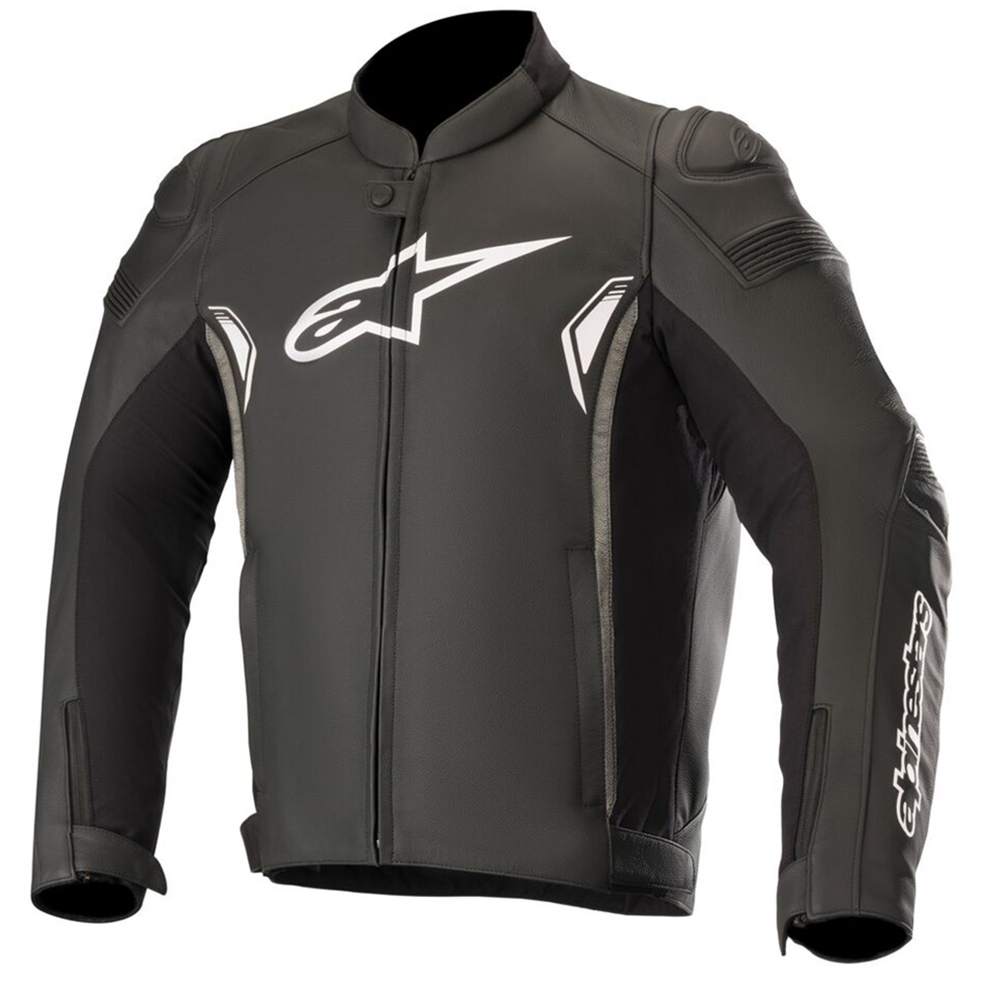 Alpinestars SP-1 v2 Leather Motorcycle Jacket - Black & Dark Grey 