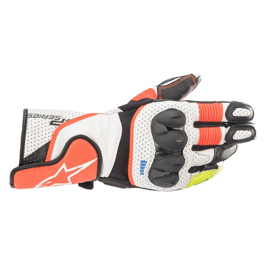 Alpinestars SP-2 V3 Gloves - White/Red Fluo/Black (2310)