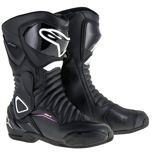 Alpinestars Stella SMX-6 V2 Drystar Boots - Black/White/Fuchsia - (1239)