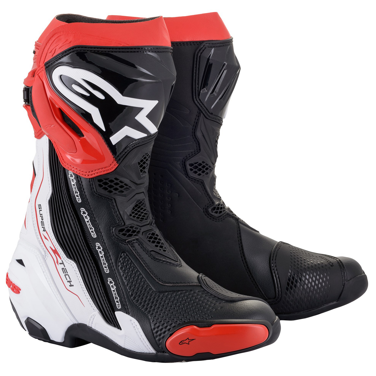 Alpinestars Alpinestars Supertech R Boots (Latest Version) - Black/White/Red (123) - Front View