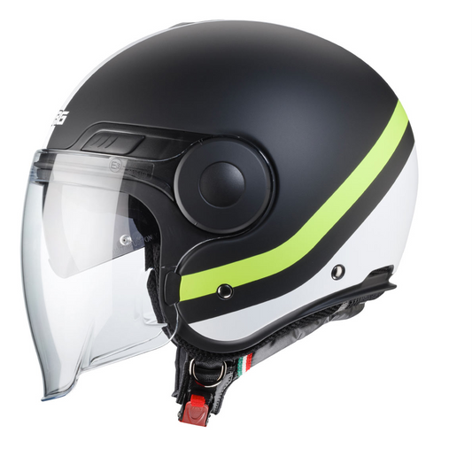 Caberg Uptown Chrono Matt Black/White/Yellow Fluo