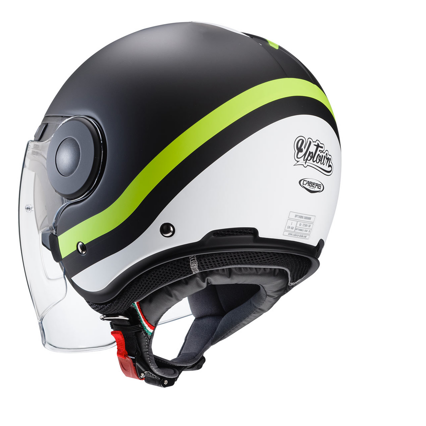 Caberg Uptown Chrono Matt Black/White/Yellow Fluo