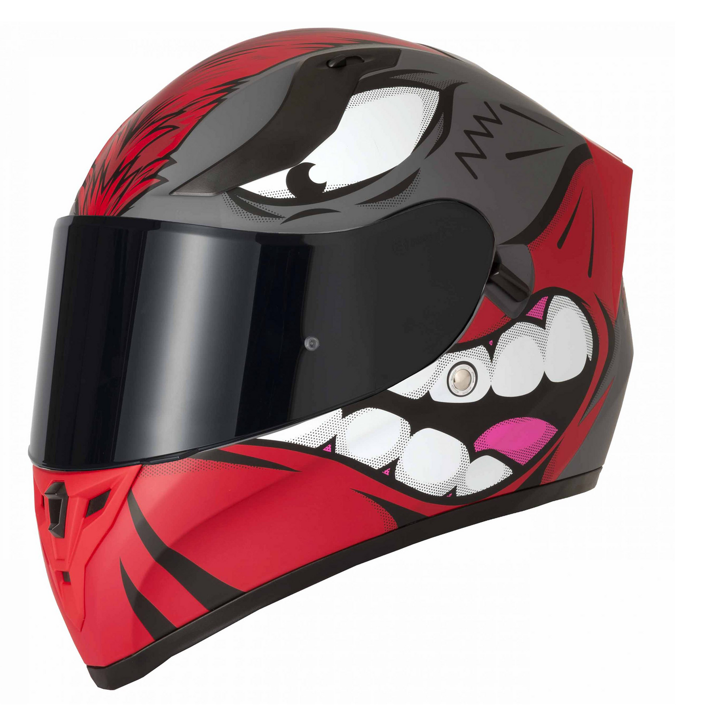 Vcan V128 - Mohawk Grey/Red - Free Dark Visor