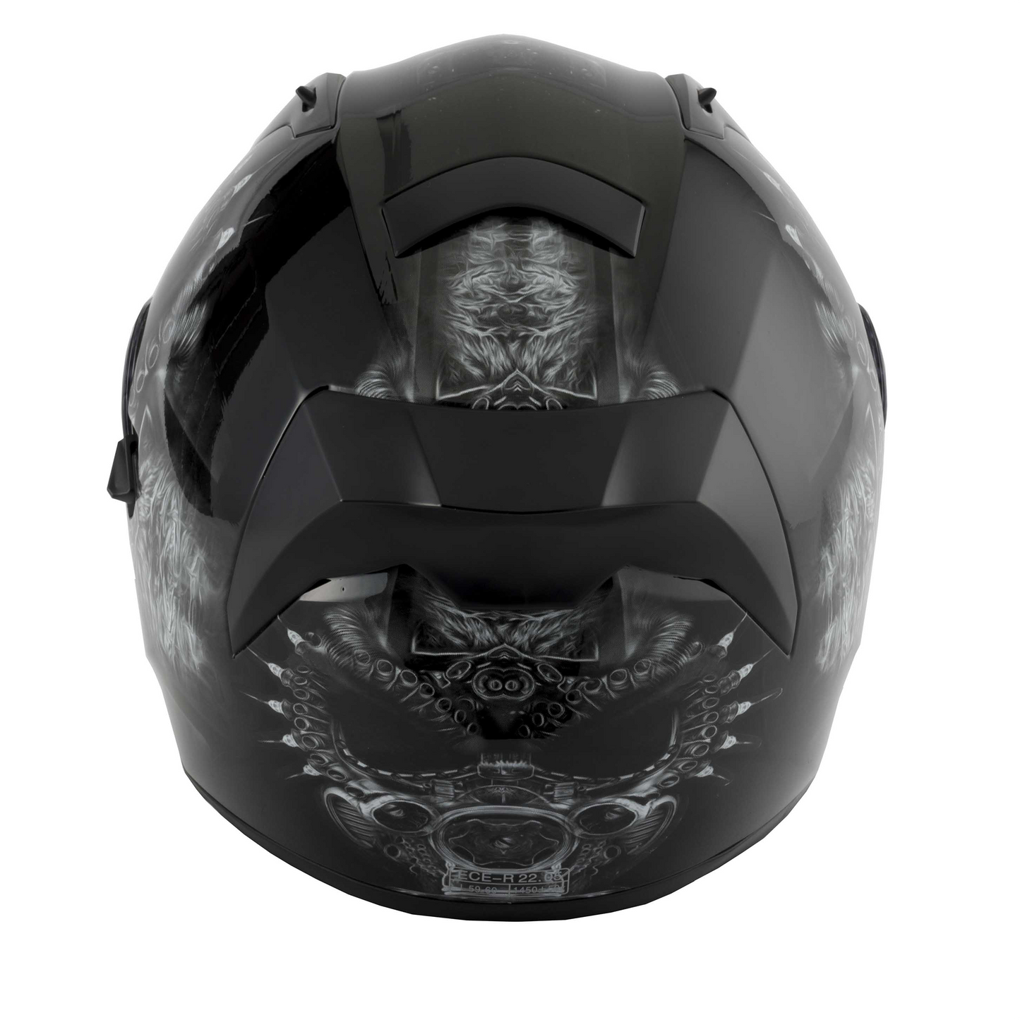 Vcan Vcan V128 - Drogon Graphic - Free Dark Visor - Interior View