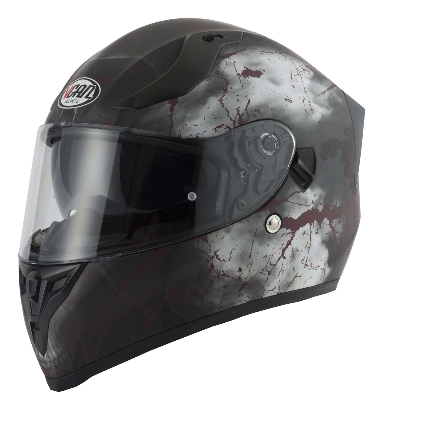 Vcan V128 - Rage Graphic - Free Dark Visor
