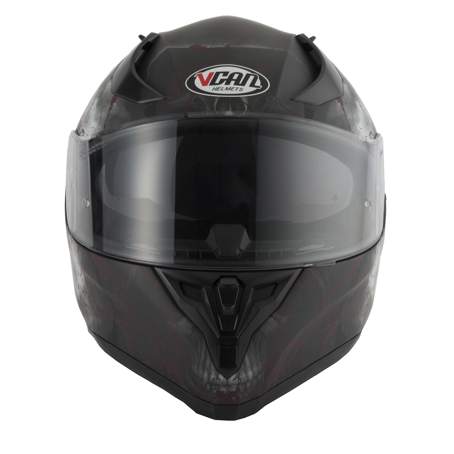Vcan V128 - Rage Graphic - Free Dark Visor